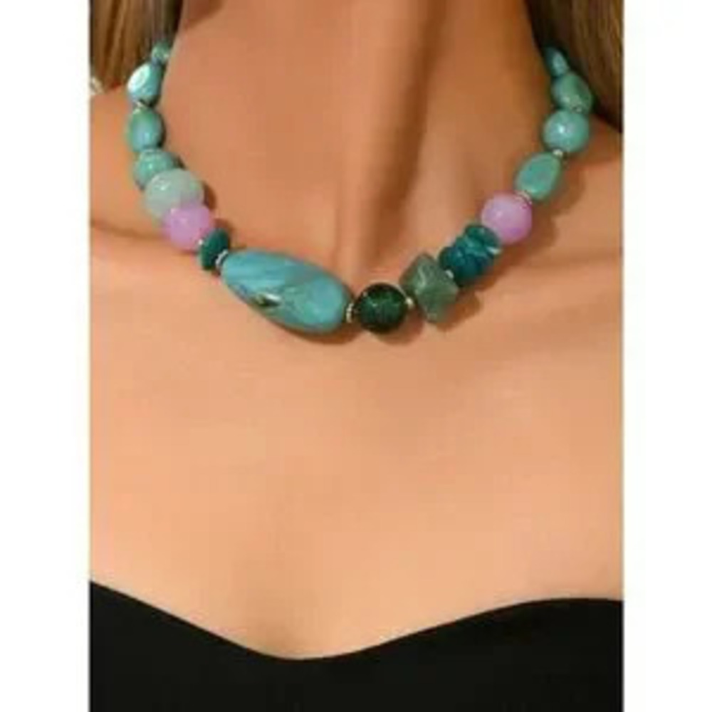 Boho stone?necklace N2117